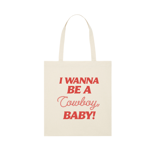 I Wanna Be A Cowboy Baby Tote Red